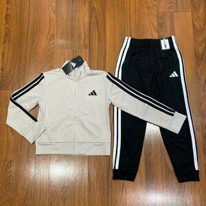 adidas Youth Set Boy's Jacket PANTS Tracksuit 2pc Size 8 10/12 14/16 18/20 New